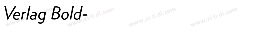 Verlag Bold字体转换